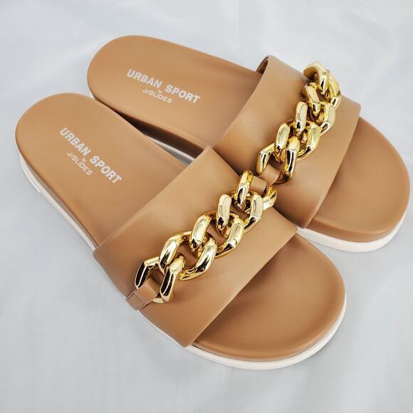 Urban Sport By J/Slides Women's 8M Fruit Chain Comfort Sandal Camel Luxe New - Picture 1 of 8